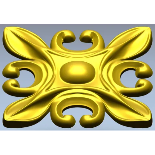 Рельефная розетка с листовыми лепестками - 3D модель STL для ЧПУ