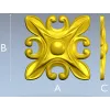 Рельефная розетка с листовыми лепестками - 3D модель STL для ЧПУ