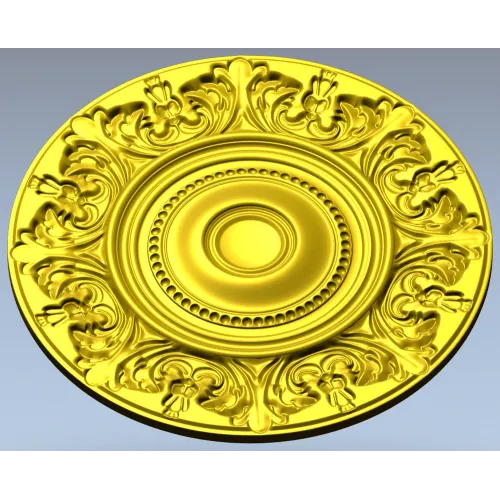 Круглая розетка в барочном стиле - 3D модель STL для ЧПУ
