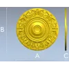 Круглая розетка в барочном стиле - 3D модель STL для ЧПУ