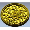 Round Floral Rosette STL 3D Model for CNC Carving