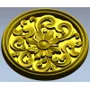 Round Floral Rosette STL 3D Model for CNC Carving