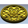 Round Floral Rosette STL 3D Model for CNC Carving