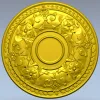 Ornate Floral Rosette STL for CNC Routing