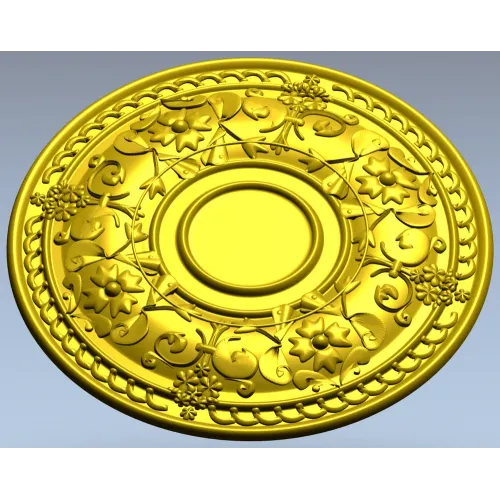Ornate Floral Rosette STL for CNC Routing