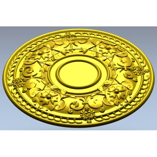 Ornate Floral Rosette STL for CNC Routing