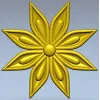 Starleaf Rosette - STL 3D model for CNC routing