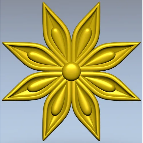 Starleaf Rosette - STL 3D model for CNC routing