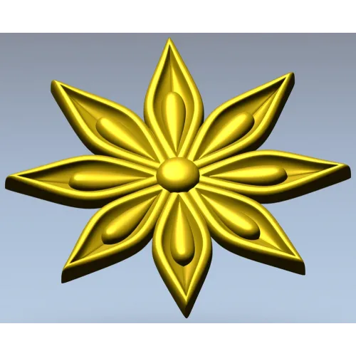 Starleaf Rosette - STL 3D model for CNC routing