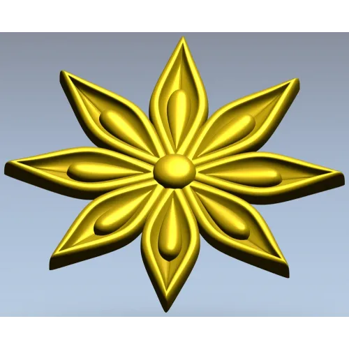 Starleaf Rosette - STL 3D model for CNC routing