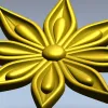 Starleaf Rosette - STL 3D model for CNC routing