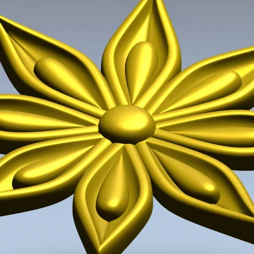Starleaf Rosette - STL 3D model for CNC routing