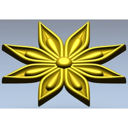 Starleaf Rosette - STL 3D model for CNC routing