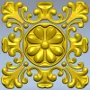 Картуш с цветочным медальоном - stl модель для ЧПУ