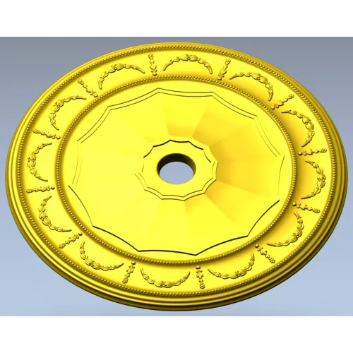 Classic Garland Ceiling Rosette - STL 3D model for CNC