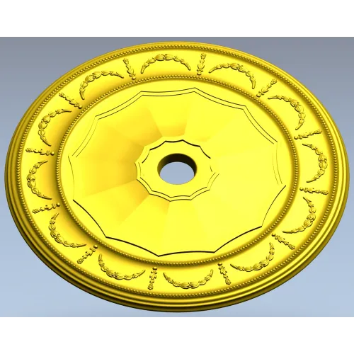 Classic Garland Ceiling Rosette - STL 3D model for CNC