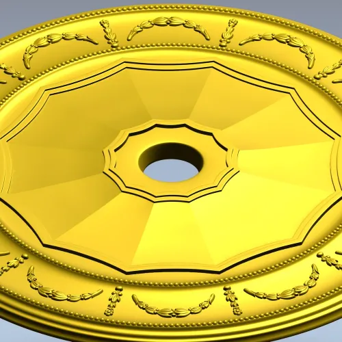 Classic Garland Ceiling Rosette - STL 3D model for CNC