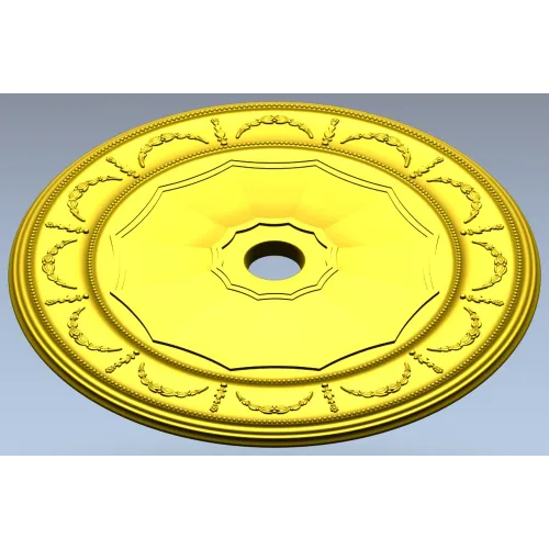 Classic Garland Ceiling Rosette - STL 3D model for CNC
