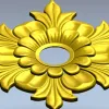 Розетка декоративная "Златоцвет" - 3D модель STL для ЧПУ
