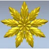 Laurel Star Rosette - STL 3D model for CNC