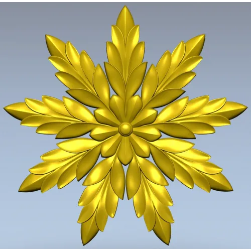 Laurel Star Rosette - STL 3D model for CNC