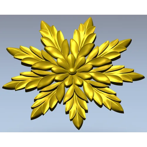 Laurel Star Rosette - STL 3D model for CNC