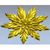 Laurel Star Rosette - STL 3D model for CNC