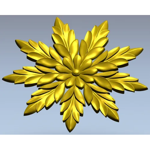 Laurel Star Rosette - STL 3D model for CNC