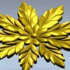 Laurel Star Rosette - STL 3D model for CNC