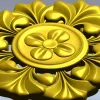 Classic Floral Rosette STL for CNC Carving