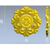 Classic Floral Rosette STL for CNC Carving