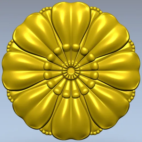 Floral rosette STL for CNC router