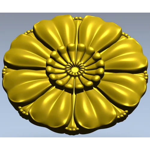 Floral rosette STL for CNC router