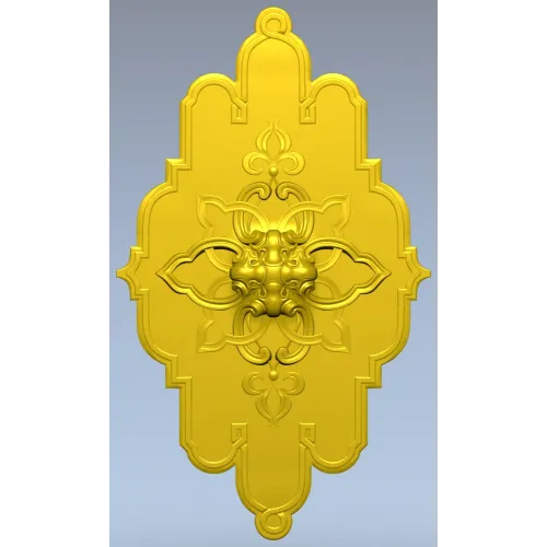 Mascaron Lily Rosette - STL 3D model for CNC milling