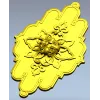 Mascaron Lily Rosette - STL 3D model for CNC milling