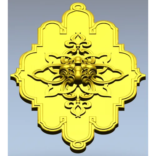 Mascaron Lily Rosette - STL 3D model for CNC milling