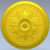 Розетка с цветочным рельефом - stl модель для ЧПУ