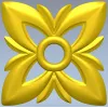 Floral Four-Petal Rosette - STL 3D Model for CNC