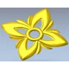 Floral Four-Petal Rosette - STL 3D Model for CNC