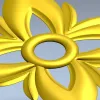 Floral Four-Petal Rosette - STL 3D Model for CNC
