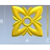 Floral Four-Petal Rosette - STL 3D Model for CNC