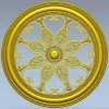 Aurelia Rosette - ornate round STL 3D model for CNC
