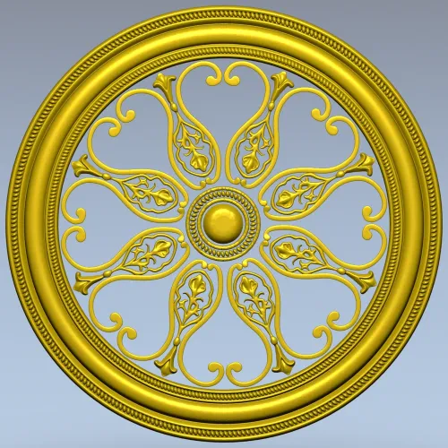 Aurelia Rosette - ornate round STL 3D model for CNC