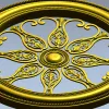 Aurelia Rosette - ornate round STL 3D model for CNC