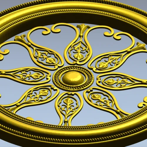Aurelia Rosette - ornate round STL 3D model for CNC