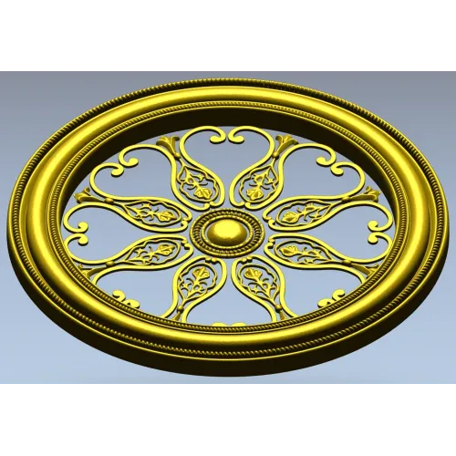 Aurelia Rosette - ornate round STL 3D model for CNC