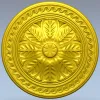 Classical Floral Rosette STL for CNC