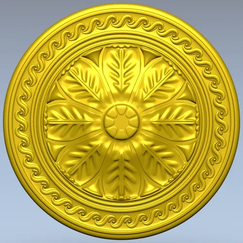 Classical Floral Rosette STL for CNC