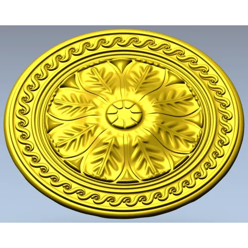Classical Floral Rosette STL for CNC