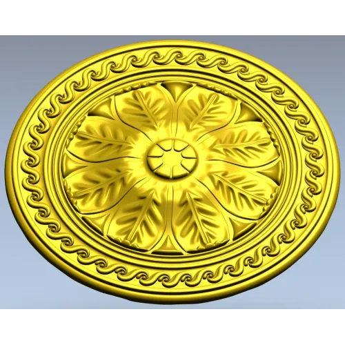 Classical Floral Rosette STL for CNC